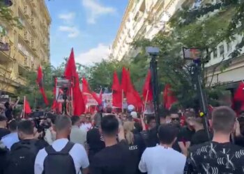 Tre studentë shqiptarë arrestohen gjatë protestës në Maqedoninë e Veriut