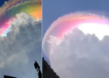 Video/ Në Indonezi qielli vishet me ngjyra, regjistrohet fenomeni i rrallë i reve