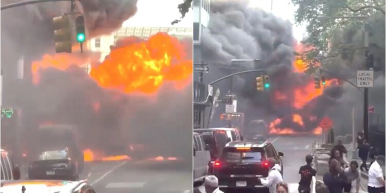 Video/ Panik në Manhattan, automjet shpërthen në mes të rrugës, nuk raportohet për viktima