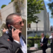 Aktivistja ‘ndjek’ Tërmet Peçin teksa largohet nga Kuvendi; deputeti me dy telefona ecën i pashqetësuar