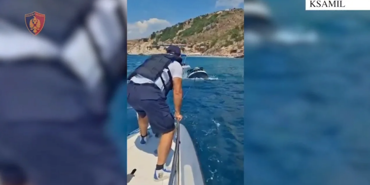 Erërat e forta në Ksamil rrezikuan mbytjen; Policia Kufitare shpëtoi dy turistë dhe shmangu ngjarjen e rëndë