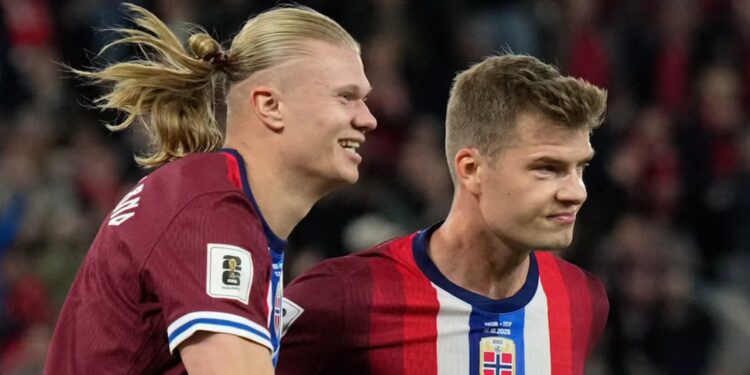 Haaland, Sörloth dhe Thorstvedt: vazhdon tradita familjare e Norvegjisë
