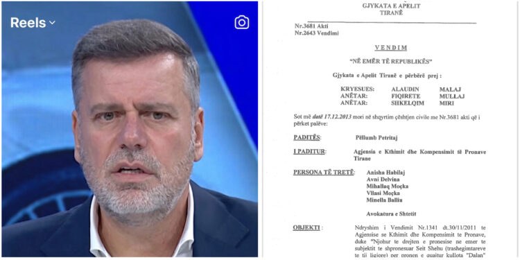 💥Ekskluzive/ Dokumenti që e fundos Alaudin Malajn: Del vendimi i Gjykatës së Apelit ku ish-gjyqtari vendosi në favor të Artur Shehut për pronat në Zvërnec