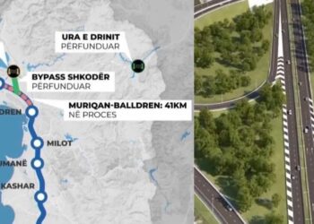 Kryeministri Rama publikon pamje nga projekti Milot–Balldren: Hap shumë i rëndësishëm për Shkodrën, Lezhën dhe gjithë veriun