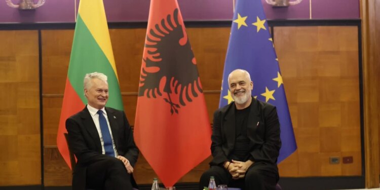 Mbështetja e Lituanisë për anëtarësimin e Shqipërisë në BE, Rama pret Presidentin lituanez