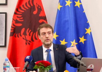 Ministri Ferit Hoxha i përgjigjet gazetarëve të BE-së: Protesta nuk dëmton integrimin, tubimet tregojnë demokraci në Shqipëri