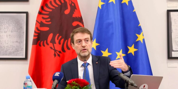 Ministri Ferit Hoxha i përgjigjet gazetarëve të BE-së: Protesta nuk dëmton integrimin, tubimet tregojnë demokraci në Shqipëri