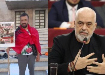 Rama: Jam miku yt, jo armiku. Protestuesi reagon: Nuk jam ti, mos thuaj se sheh veten tek unë