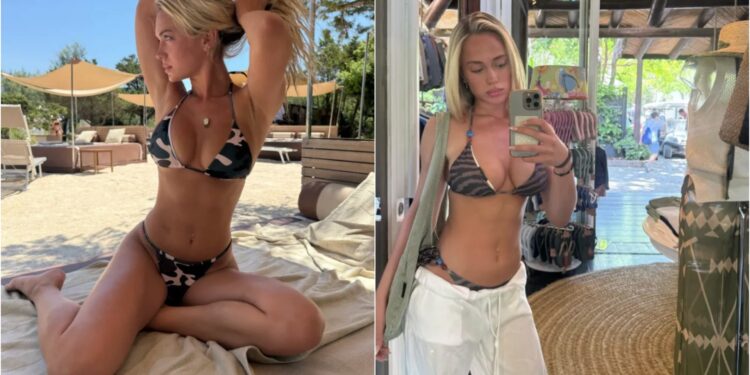 Foto/ Modelja britanike më seksi se kurrë ngushëllon futbollistin e eliminuar herët nga Botërori