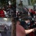:LIVE/ Deputetët në seancë; përshkallëzohet tubimi përpara Kuvendit — protestues heqin gardhin, hedhin vezë; policia përgjigjet me ujë, gaz