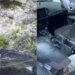Mrekulli në rrugën e Thethit: Guri bie mbi makinë dhe përfundon në kabinë, turistët shpëtojnë pa asnjë lëndim