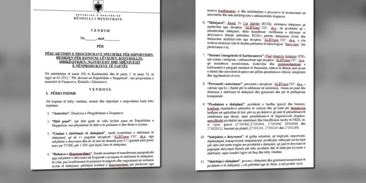 Qeveria miraton sistem shënjimi: çdo litër karburant do gjurmohet, tarifë 6.5€ për 1000 litra ndaj kompanive