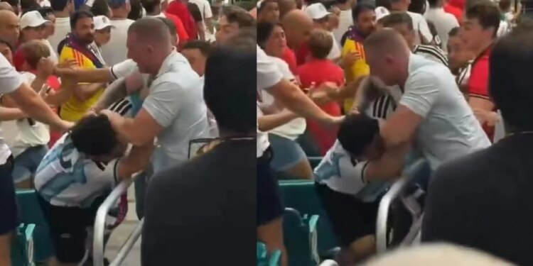 Video/ Kaos në tribunat Angli-Norvegji, fluturojnë grushtet nga tifozi i Argjentinës