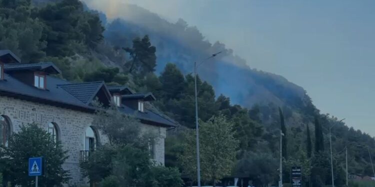 Zjarri në malin e Shëngjinit drejt shuarjes pas ndërhyrjes së natës, flakët nën kontroll