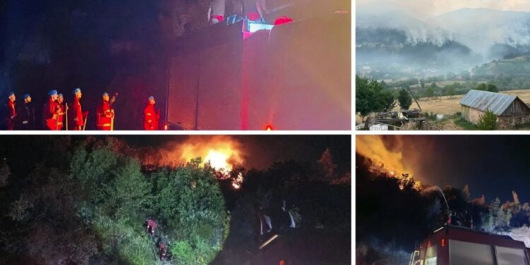 42 vatra zjarri në të gjithë vendin; rritet rreziku në Tiranë, Krujë, Dibër, Mallakastër; nis evakuimi, 839 forca.