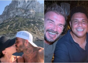 David Beckham publikon momentet emocionuese të pushimeve, puthje me Victorian dhe takim me Ronaldon
