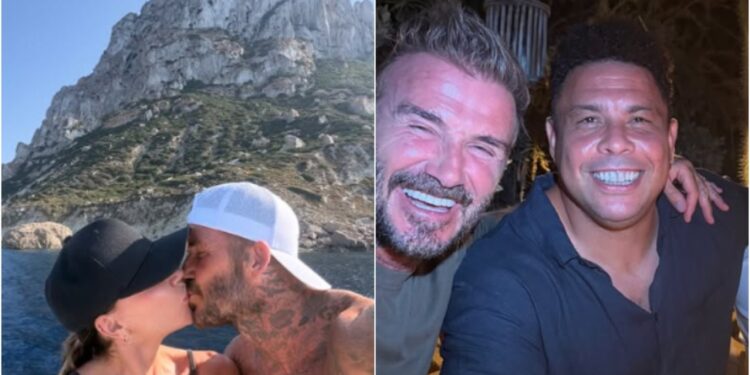 David Beckham publikon momentet emocionuese të pushimeve, puthje me Victorian dhe takim me Ronaldon