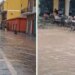 Edhe në Pogradec rrebesh shiu, pak minuta reshje përmbytin rrugët e qytetit