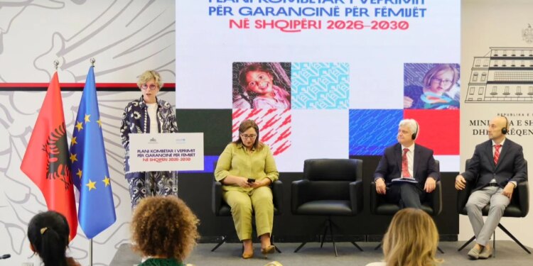 Garancia Evropiane për Fëmijët/ Ministrja Sala: Plani i Veprimit 2026-2030 do mbështesë rreth 100 mijë fëmijë në nevojë