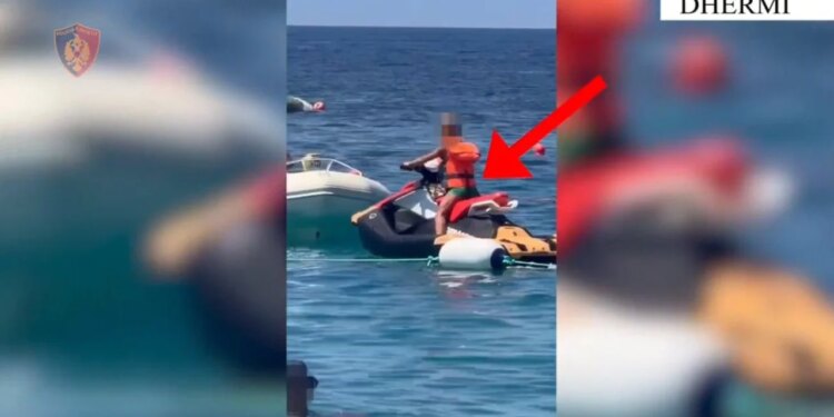 Pronari i Jet Ski-së në Dhërmi gjobitet me 10 mijë lekë pasi ia dha me qira një 12-vjeçari