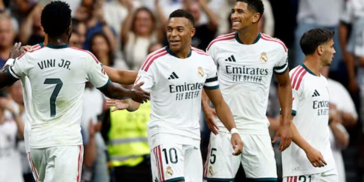 Real Madrid shkatërron Malagën në Bernabeu, spektakël me 4 gola, Bellingham dhe Mbappe ndezin mbrëmjen
