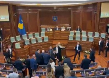 Seanca në Kuvendin e Kosovës: deputetët përplasen, Kurti goditet me vezë