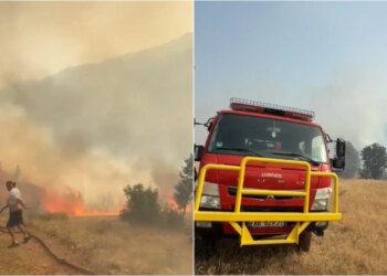 Situatë kritike në Librazhd: zjarri po përhapet shpejt dhe i afrohet banesave në Xhyrë