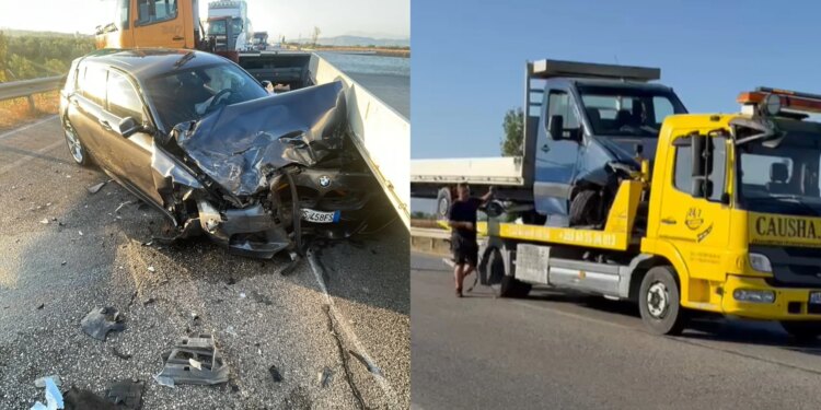 Tre automjete përplasen në autostradën Levan-Tepelenë; një person i lënduar