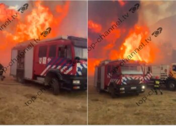 Video: Pamje apokaliptike në rrethinat e Tiranës, zjarrfikësit në luftë me flakët, u kërkohet të largohen