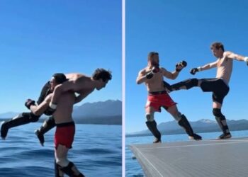 Video/ Zuckerberg përballet me yllin e UFC-së në Liqenin Tahoe, Dvalishvili e hedh në ujë