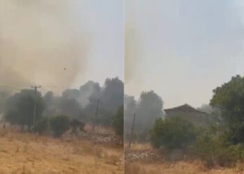 Zjarr në Vranisht të Himarës, flakët përhapen në zonë dhe zjarrfikësit në terren