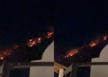 Zjarri në Malin e Çikës: flakët afrohen kërcënueshëm drejt fshatit turistik të Dhërmiut