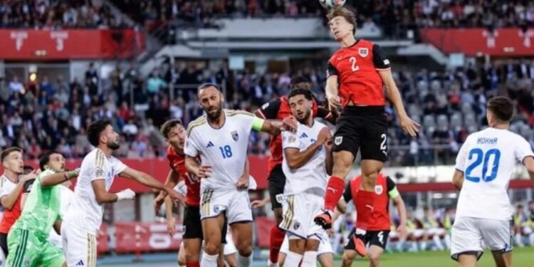 Dush i ftohtë për Dardanët në Vjenë: Austria ndëshkon Kosovën dy herë në 45 minutat e para
