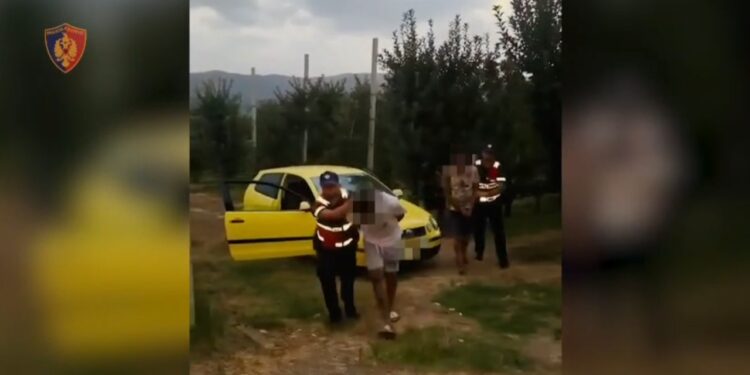 Dy të rinj arrestohen në Korçë pasi tentuan të hidhnin drogën nga makina për t'u shpëtuar policisë