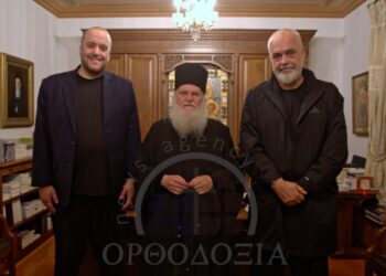 Kryeministri Rama qëndron natën në Manastirin e Vatopedisë gjatë vizitës në Malin Athos, Greqi