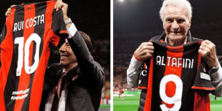 Në San Siro emocione: Rui Costa dhe Altafini nderohen para Milan–Benfica