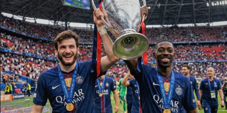 PSG zgjedh dyshen për Topin e Artë: Dembélé dhe Kvaratskhelia në qendër të fushatës