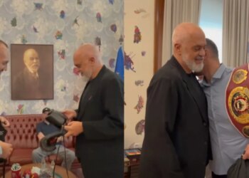 Shqiponja që nuk njeh humbje — Rama pret në Kryeministri kampionin Nelson Hysa: Edhe unë me demokratin Zef Gjoni