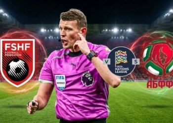 Standardet e Premier League arrijnë në Tiranë, kush do të gjykojë sfidën e kuqezinjve ndaj Bjellorusisë