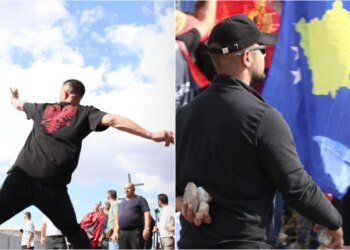 Tension në Prishtinë pas aktgjykimit të Hagës: Dhjetëra qytetarë protestojnë pranë EULEX-it, hidhen gurë drejt ndërtesës