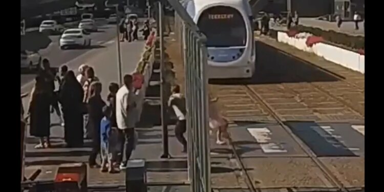 Video: Kalimtari hero shpëton 5-vjeçaren që tentoi të kalonte mbi shinat e tramvajit në Turqi