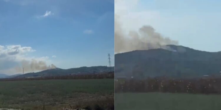Zjarr në Shushicë, shërbimet zjarrfikëse drejt vendngjarjes për shuarjen e flakëve