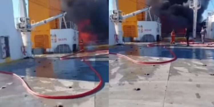 Zjarr përfshin një traget në detin Egje; evakuohen 29 persona