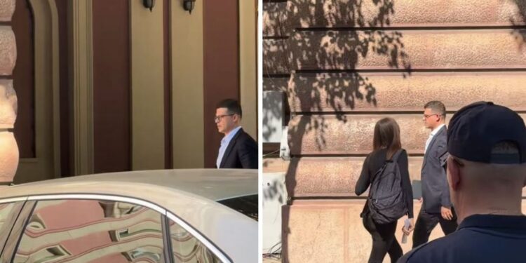 Arvina Lleshi ndalon para Kuvendit dhe i thotë O hajdut Pirro Vengut, ish-ministri pa reagim