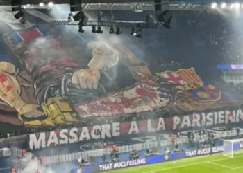 Barcelona denoncon në UEFA banderolën Masakra Pariziene në Parkun e Princave