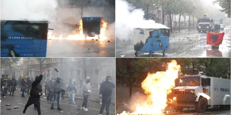 Dita e 19-të e protestës: nga Ministria te Kryeministria tensione/përplasje; molotovë, gurë, piroteknikë, efektivët me ujë me presion