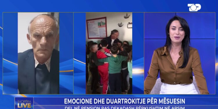 Emocione dhe duartrokitje për mësuesin në pension Gëzim Pali, mesazh nxënësve nga Shqipëria Live: Çelësi i suksesit është…