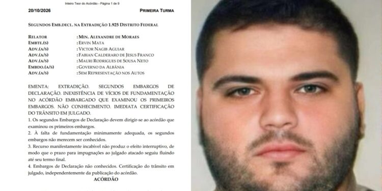 Ervin Mata drejt ekstradimit në Shqipëri pas refuzimit të ankimimit të dytë nga Gjykata Supreme e Brazilit