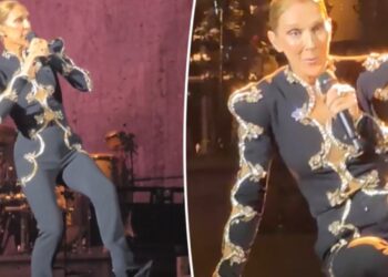 FOTO/ Momente paniku në koncertin e Celine Dion në Paris, këngëtarja e famshme rrëzohet në skenë