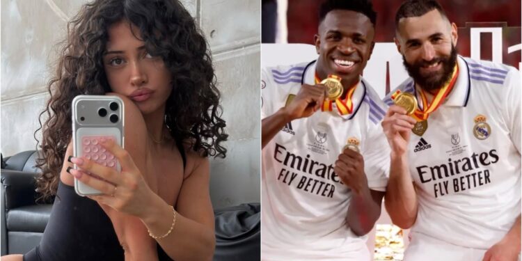 Foto/ Modelja shqiptare, më provokuese se kurrë, që zbuloi mesazhet me Vinicius dhe Benzeman vendos sërish flakën rrjetit